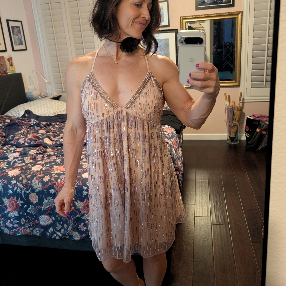 Sequin free people dress